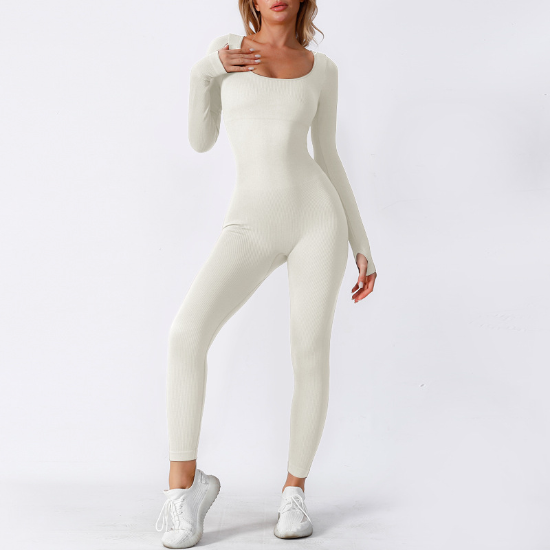 Seamless Yoga Jumpsuit Long Sleeve