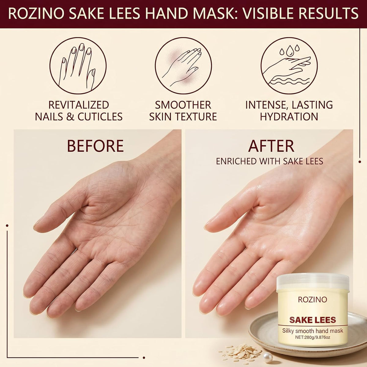 Sake Lees Deep Moisturizing Hand Mask